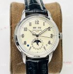 PP Factory Swiss Patek Philippe Geneve Perpetual Calendar Cal324 SQ Watch Cream Dial 40mm